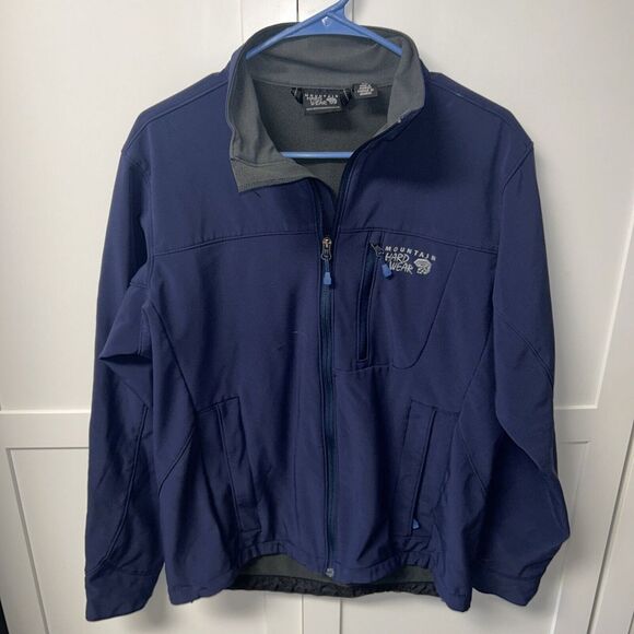 Mountain Hardwear Android Softshell Jacket Mens Size Medium Navy Blue‎ - Picture 1 of 5